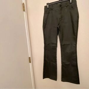Lafayette 148 New York Gray Black Boot Cut Jeans hi rise pinstripe - 6 (31 long)